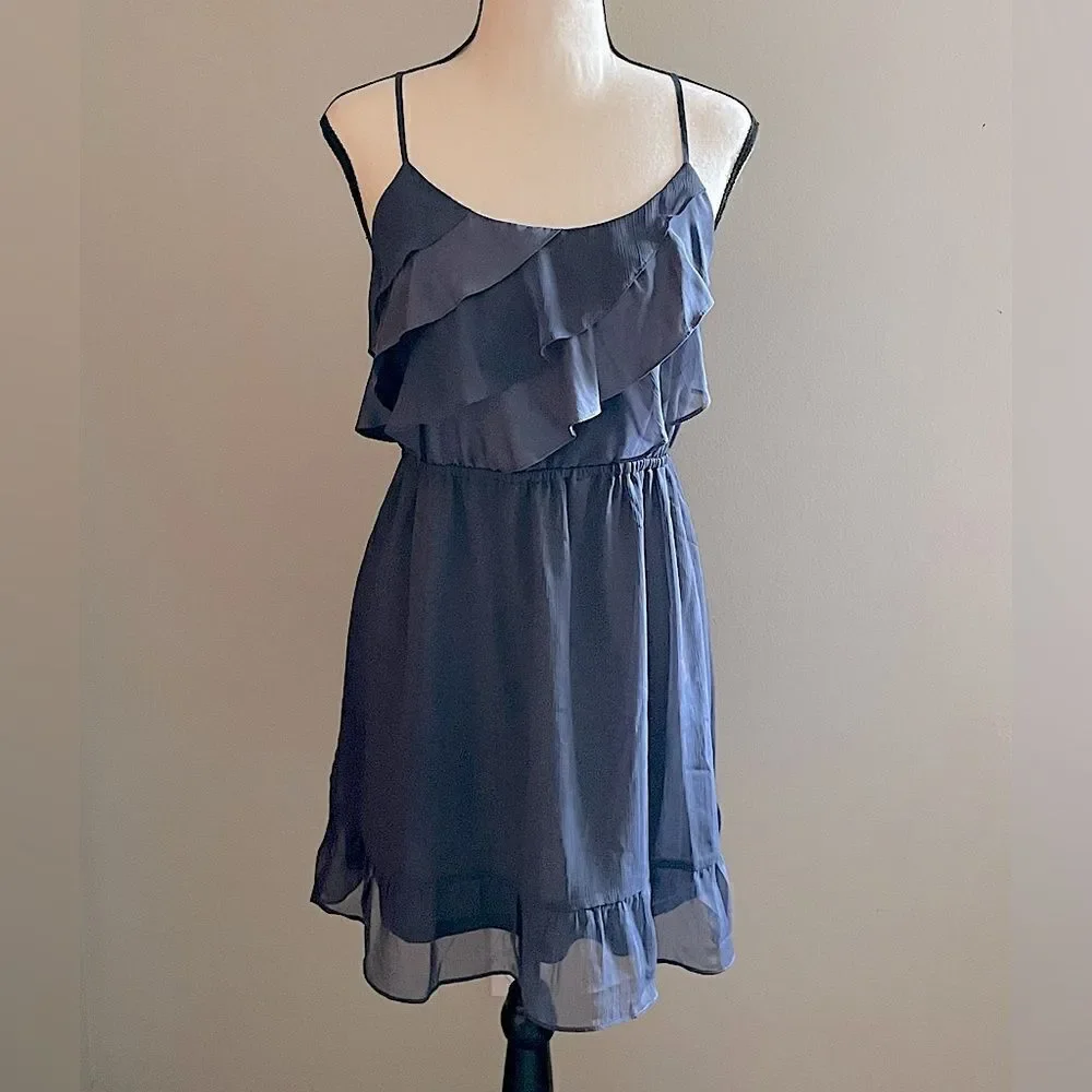 American Eagle, Dusky Light-Blue, Strappy, MIDI Dress. Size Medium.